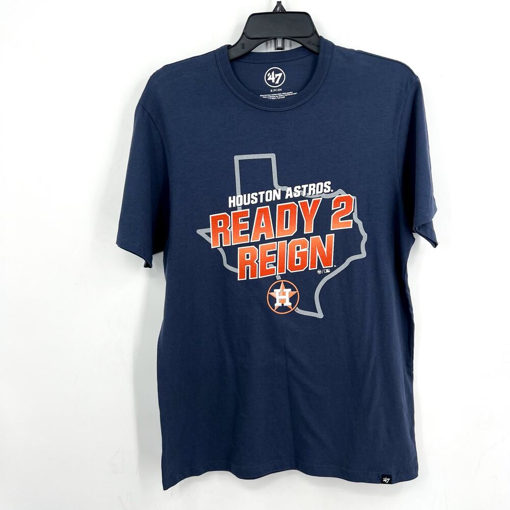 47 BRAND Mens Houston Astros Regional Franklin T-Shirt Small Atlas Blue NWOT